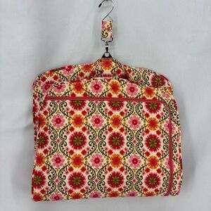 Retired Vera Bradley FOLKLORIC Garment Bag Hanging Luggage Travel Bag Floral